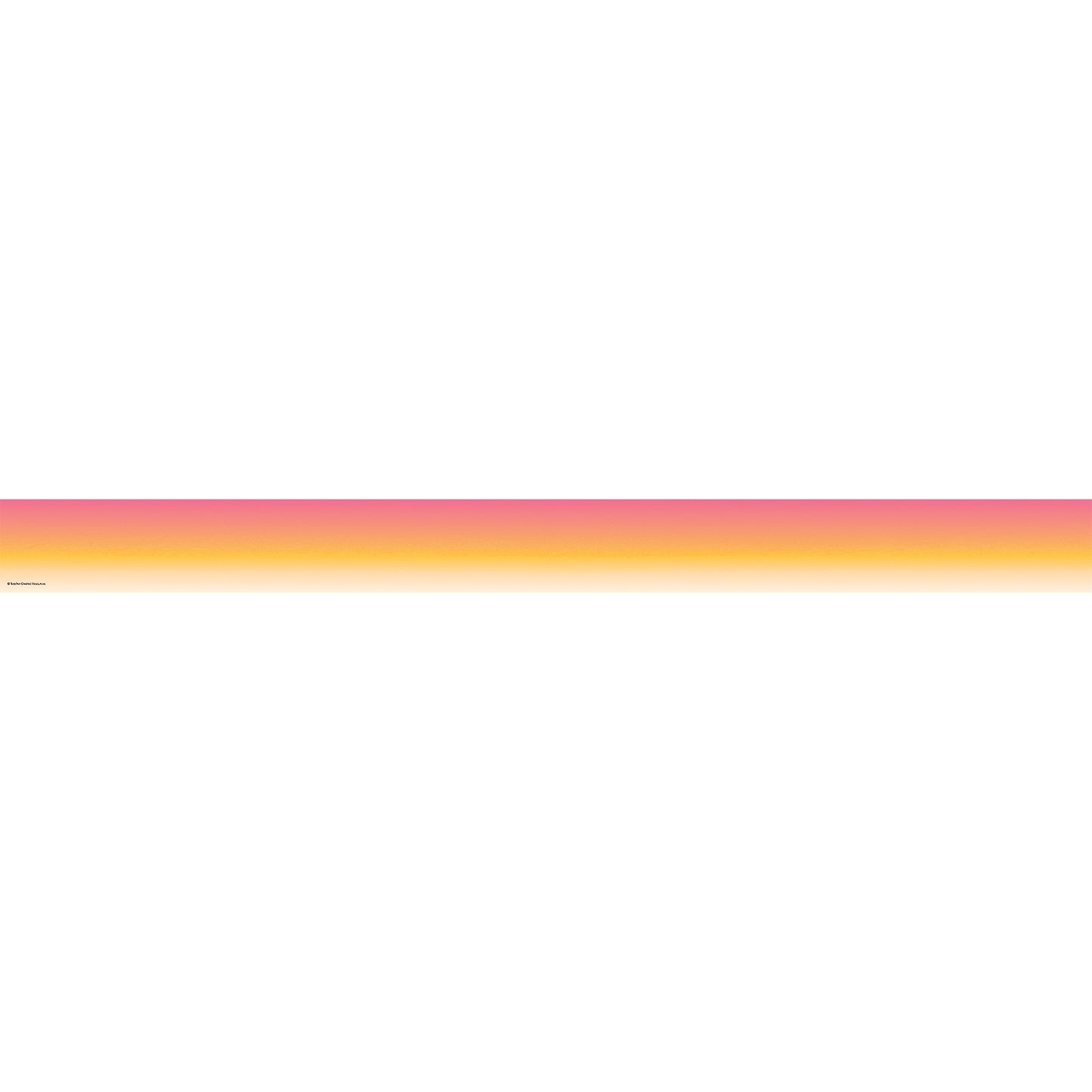 Pink and Orange Color Wash Straight Border Trim, 35 Feet Per Pack, 6 Packs