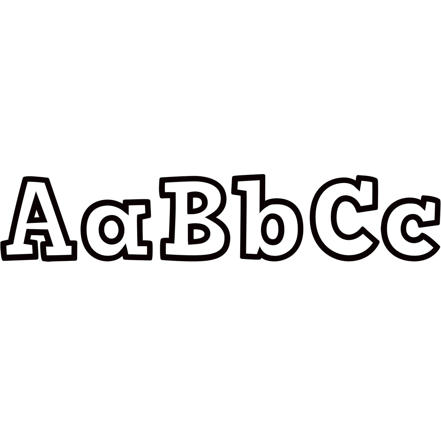 Black & White Bold Block 4" Letters Combo Pack, 230 Per Pack, 2 Packs