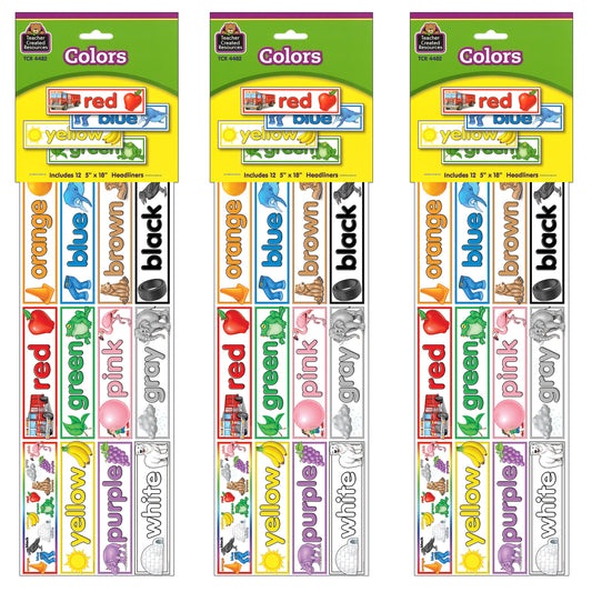 Colors Headliners, 12 Per Pack, 3 Packs