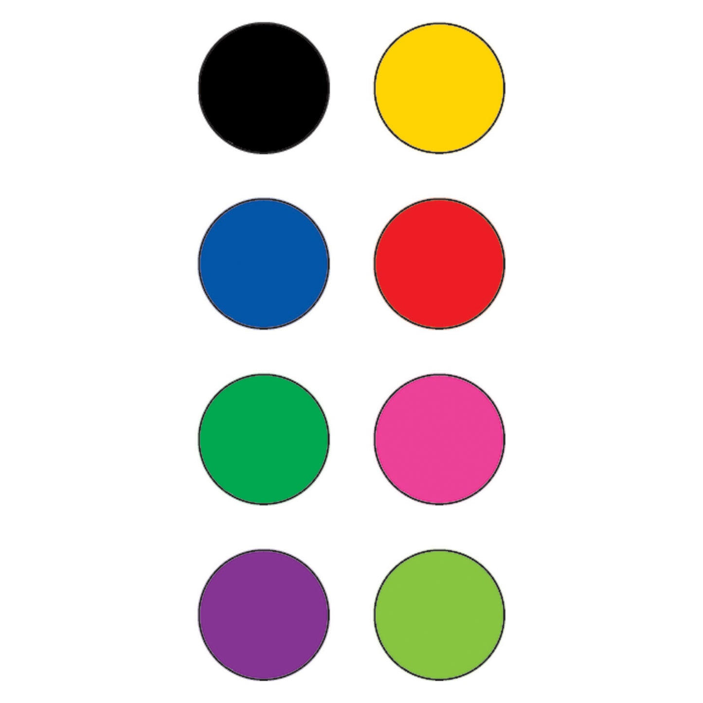 Colorful Circles Mini Stickers, 3/8" Diameter, 528 Per Pack, 12 Packs
