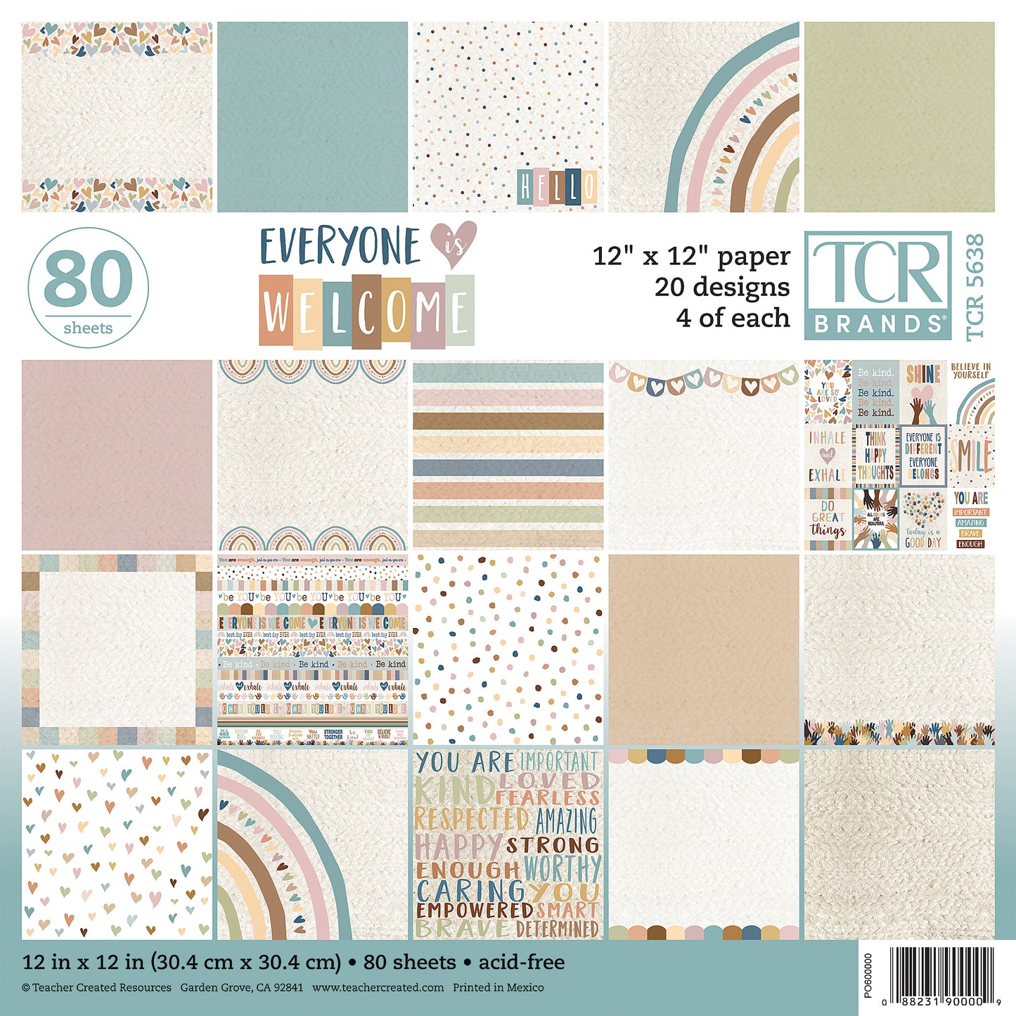 Everyone Is Welcome Project Paper Book, 12" x 12", 80 Sheets