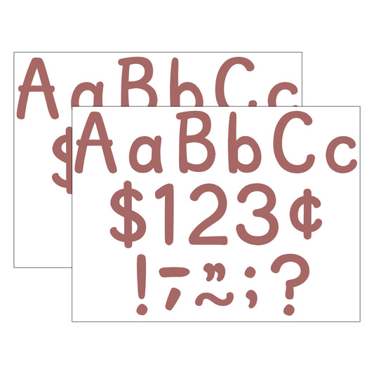 Deep Rose 4" Modern Classic Letters Combo Pack, 257 Pieces Per Pack, 2 Packs