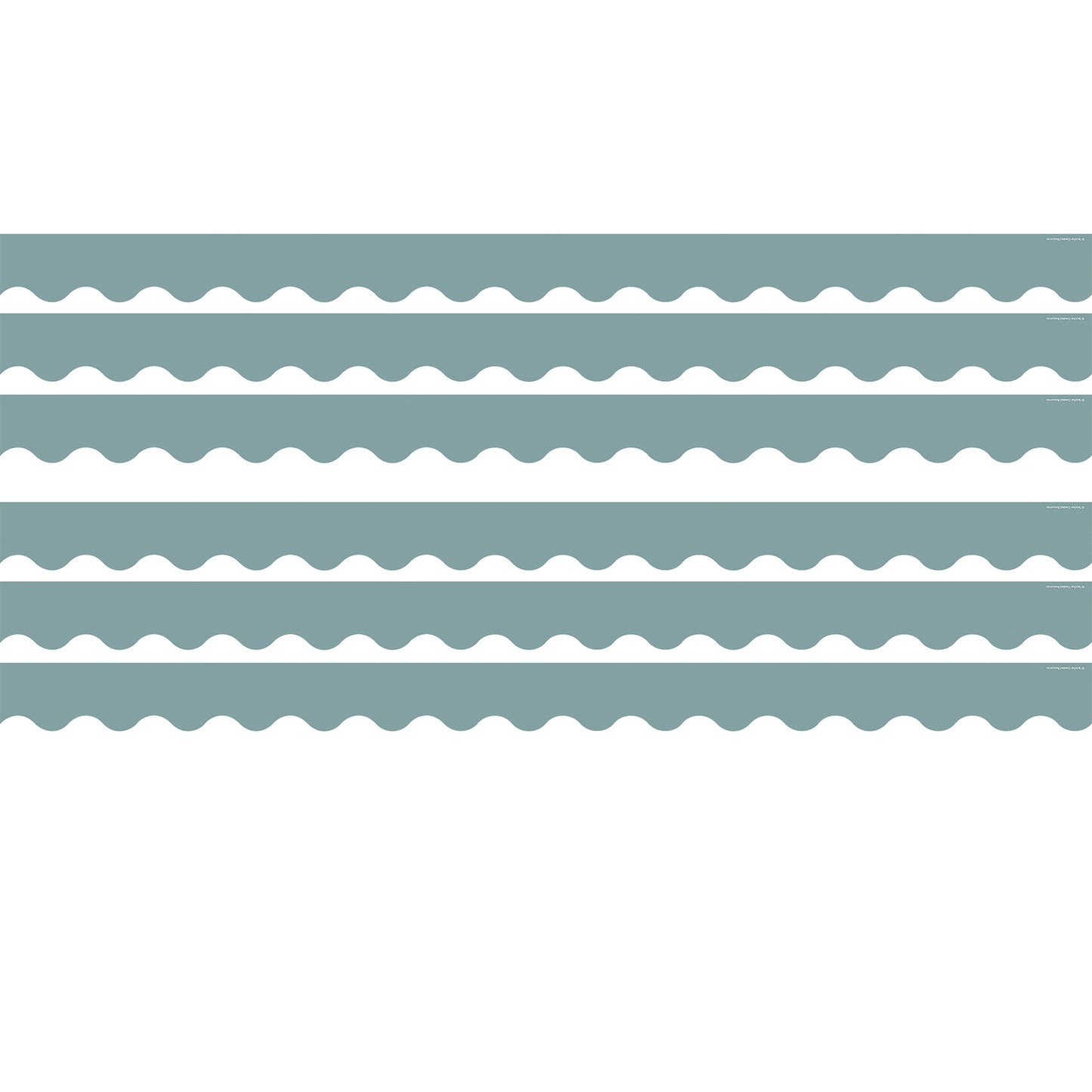 Stone Blue Scalloped Border Trim, 35 Feet Per Pack, 6 Packs