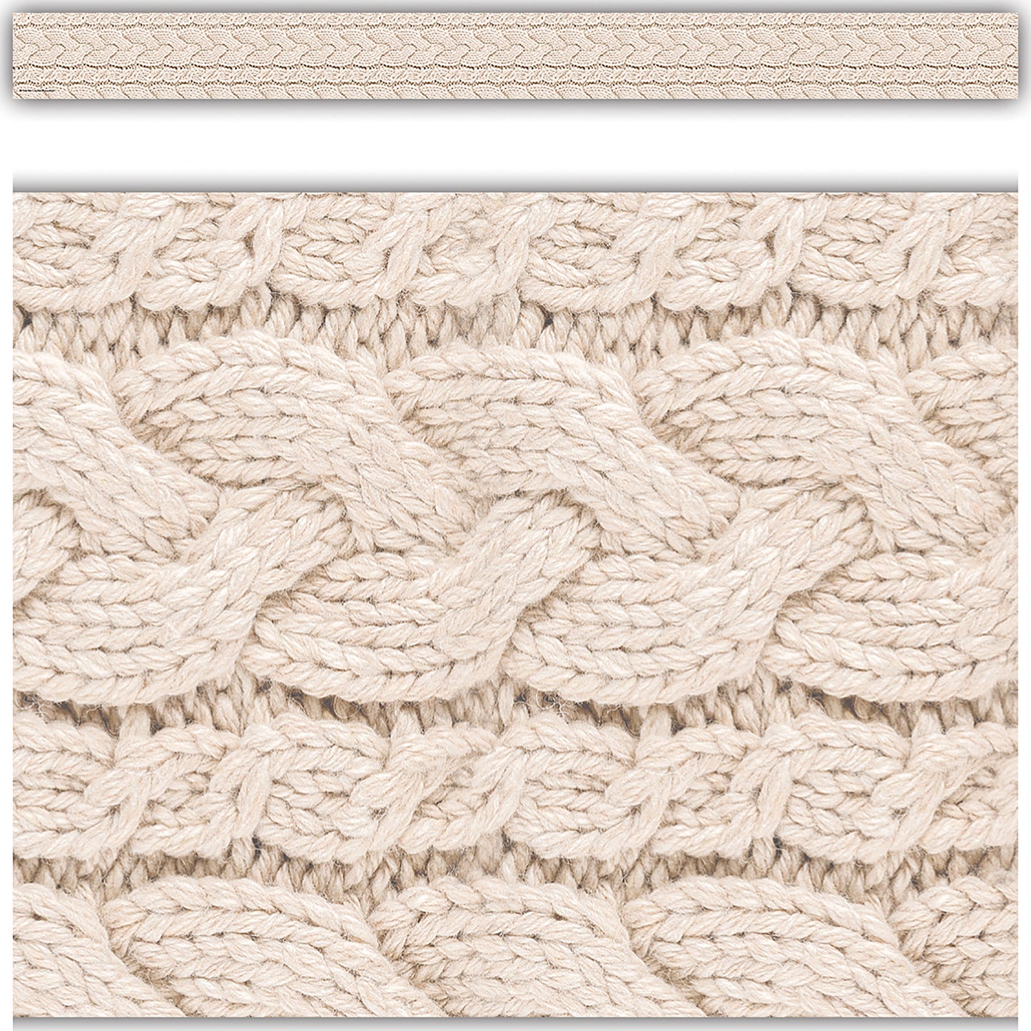 Cable Knit Sweater Straight Border Trim, 35 Feet Per Pack, 6 Packs