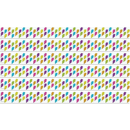 Brights 4Ever Lightning Bolts Straight Border Trim, 35 Feet Per Pack, 6 Packs