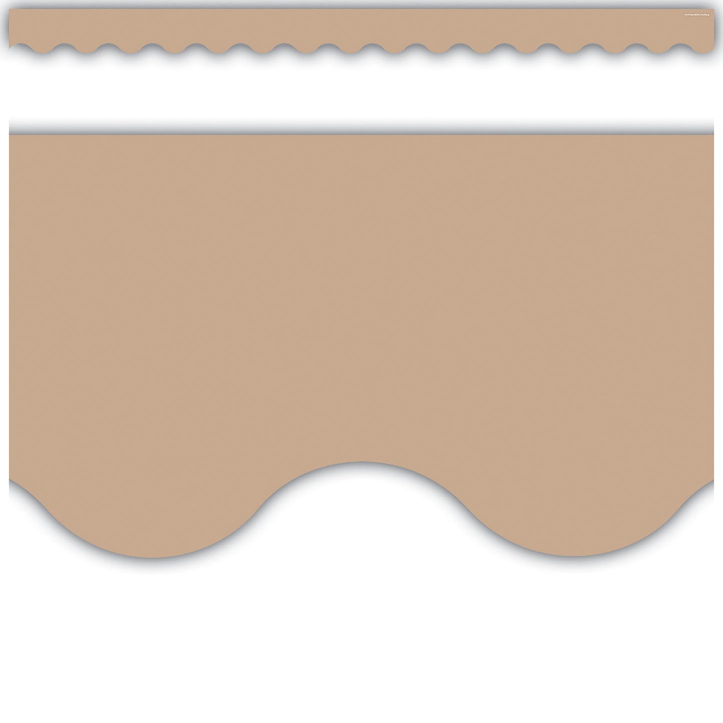Light Brown Scalloped Border Trim, 35 Feet Per Pack, 6 Packs