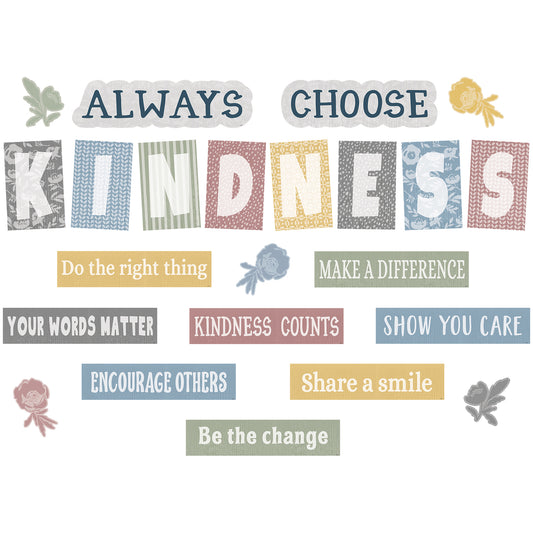 Classroom Cottage Always Choose Kindness Bulletin Board Set, 23 Pieces