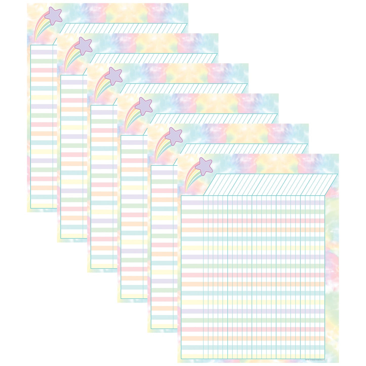 Pastel Pop Incentive Chart, Pack of 6