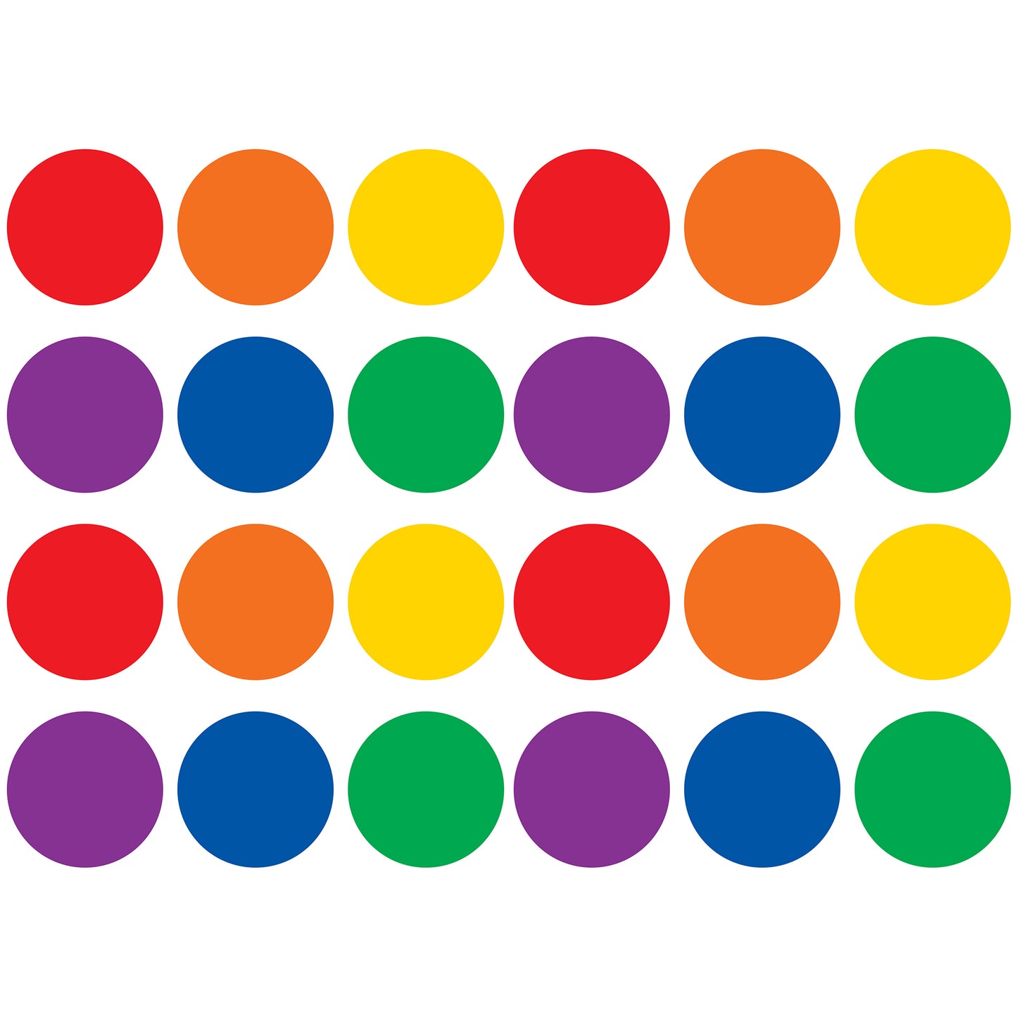 Spot On® Dry-Erase Desktop Writing Spots Colorful Circles - 4", 12 Per Pack, 2 Packs