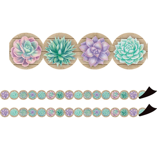 Rustic Bloom Magnetic Border, 24 Feet Per Pack, 2 Packs