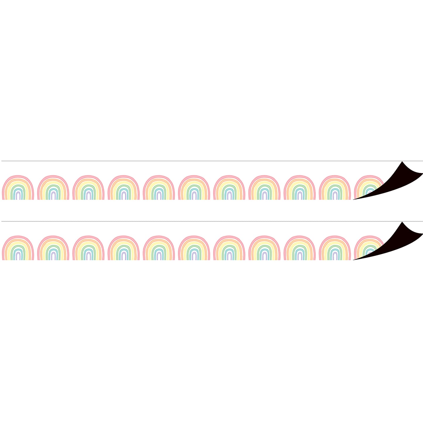 Pastel Pop Rainbows Magnetic Border, 24 Feet Per Pack, 2 Packs
