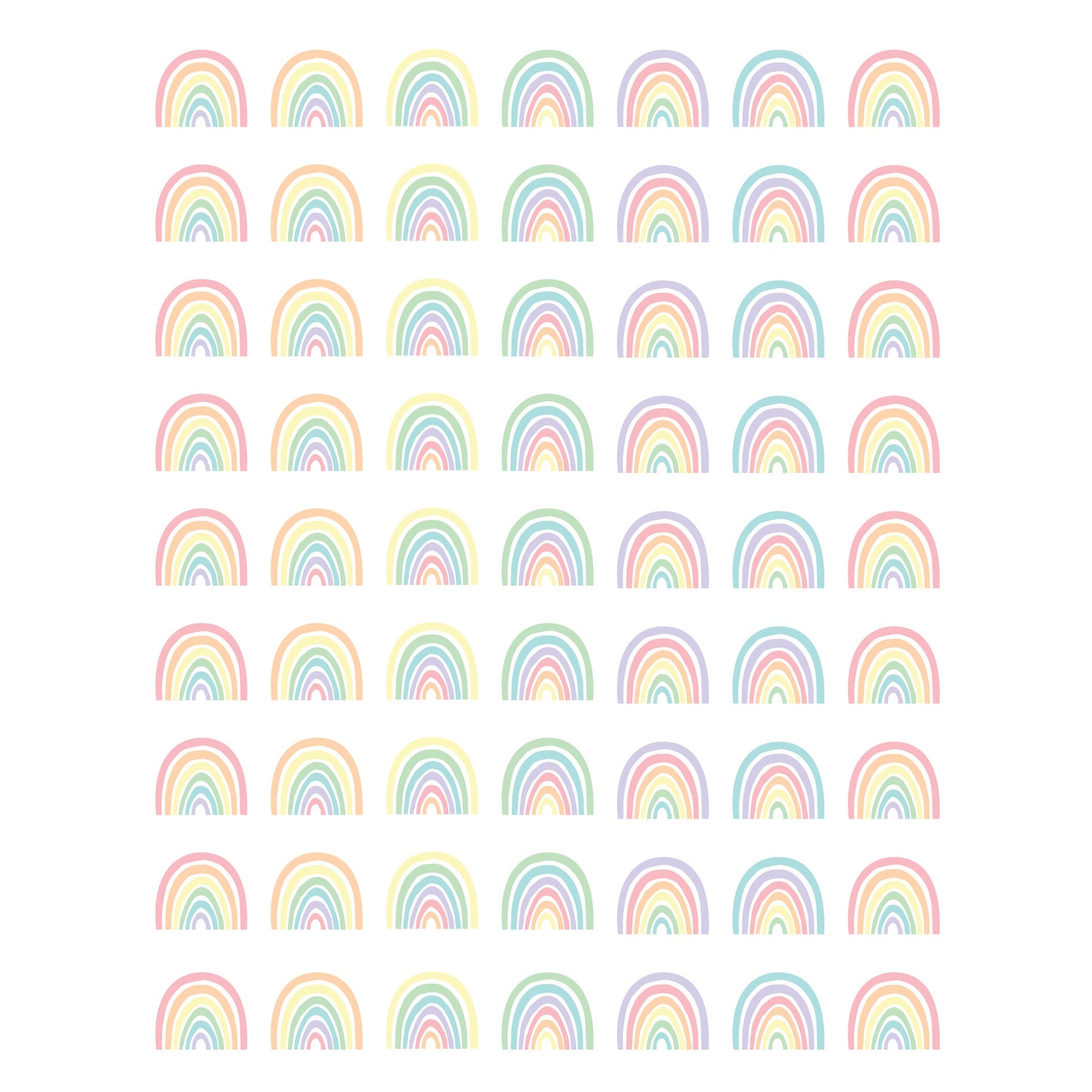 Pastel Pop Rainbows Mini Stickers, 378 Per Pack, 12 Packs