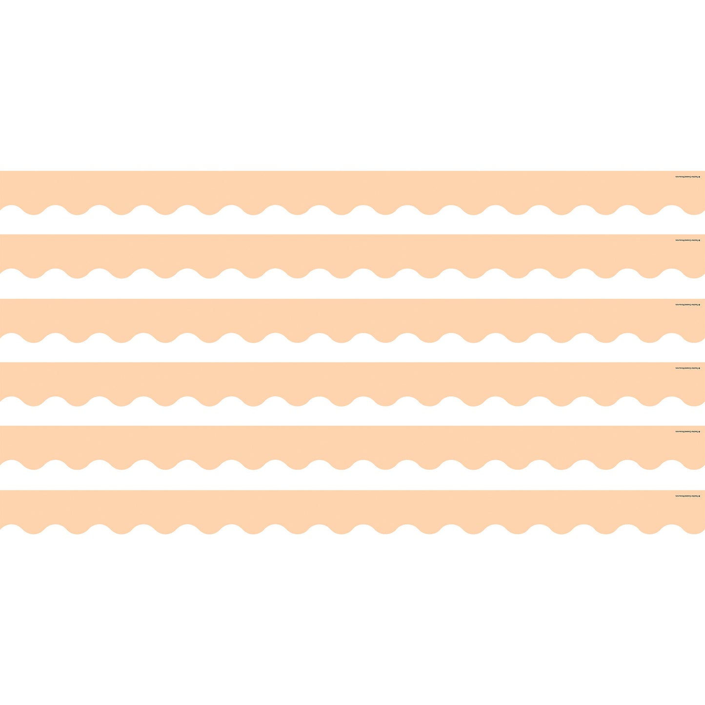 Peach Scalloped Border Trim, 35 Feet Per Pack, 6 Packs