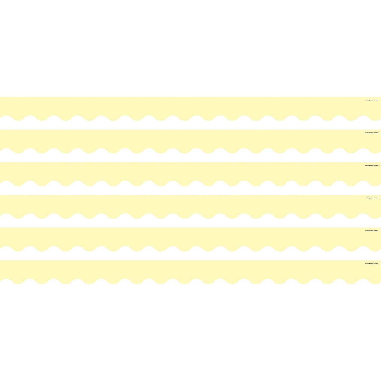 Pastel Yellow Scalloped Border Trim, 35 Feet Per Pack, 6 Packs