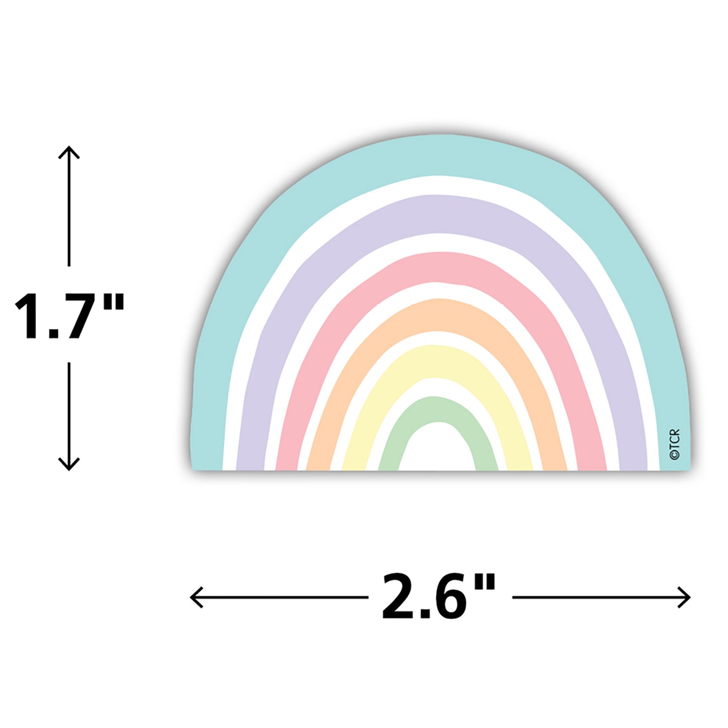 Pastel Pop Rainbows Mini Accents, 36 Per Pack, 6 Packs