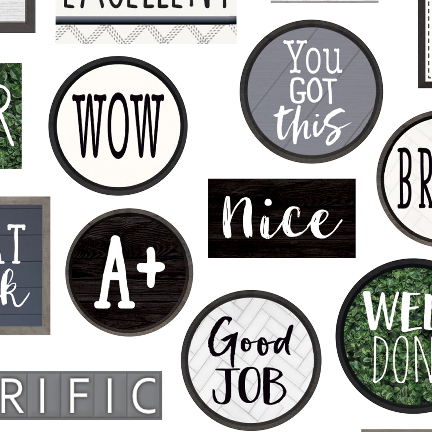 Modern Farmhouse Stickers, 120 Per Pack, 12 Packs