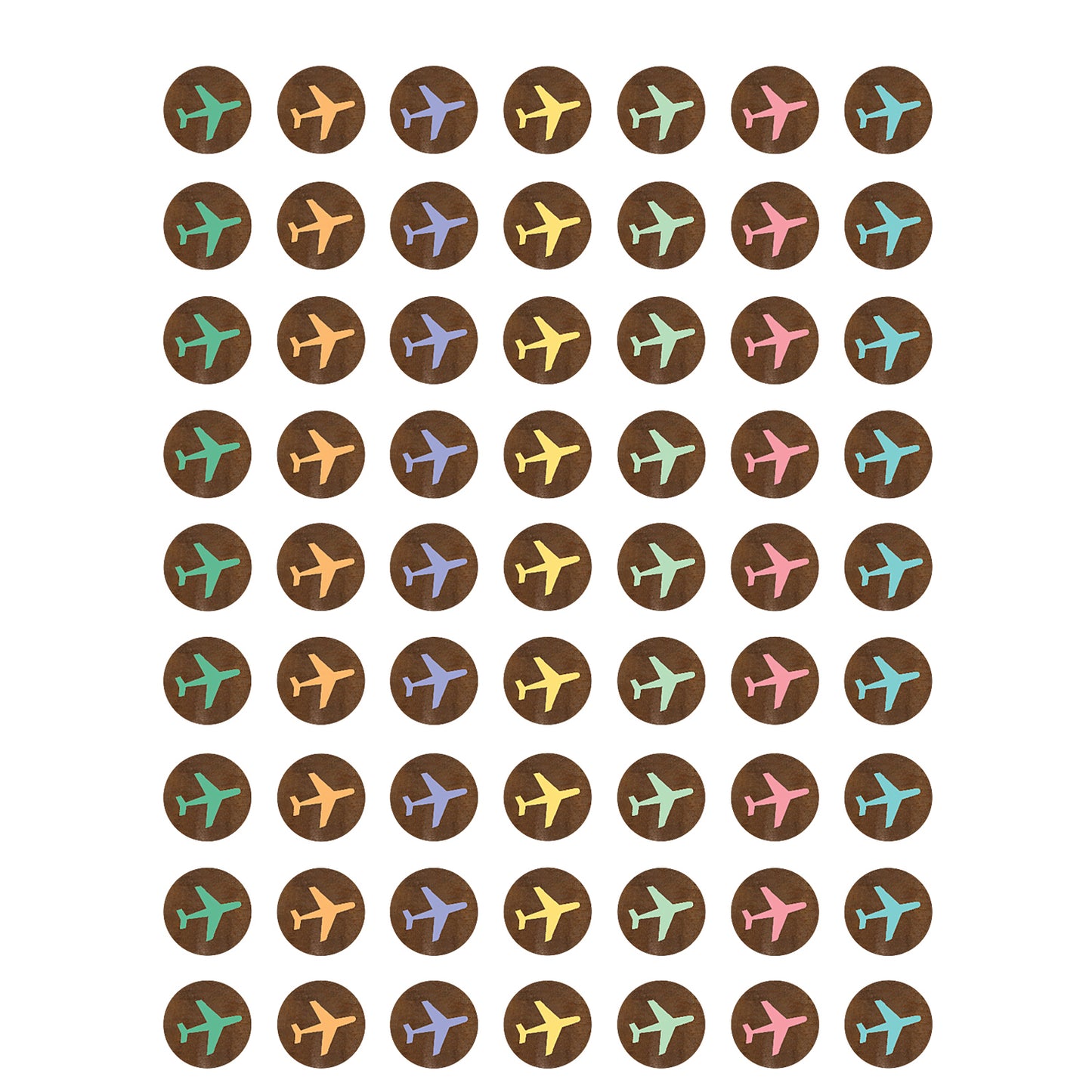 Travel the Map Airplanes Mini Stickers, 378 Per Pack, 12 Packs
