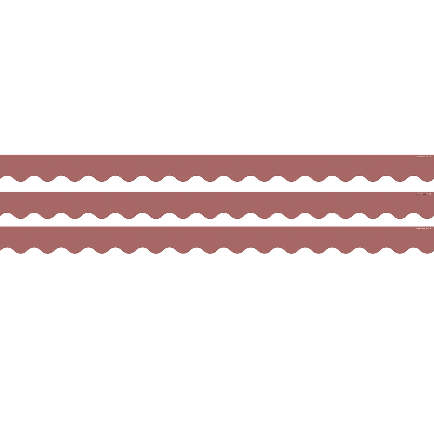 Deep Rose Scalloped Rolled Border Trim, 50 Feet, 3 Rolls
