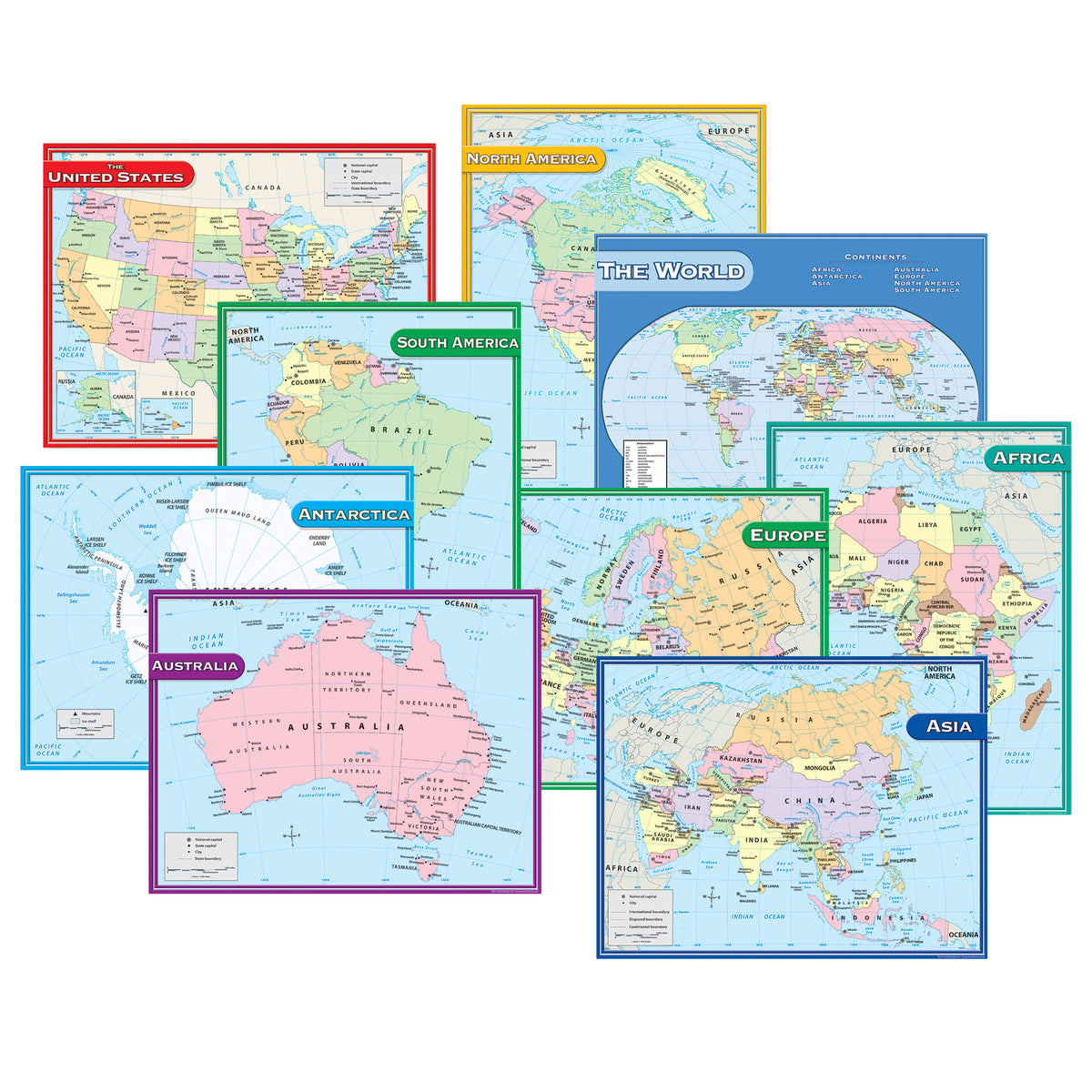 Map Chart Displays Math Map Charts Set, Set of 9 – childrenscholarstore.com