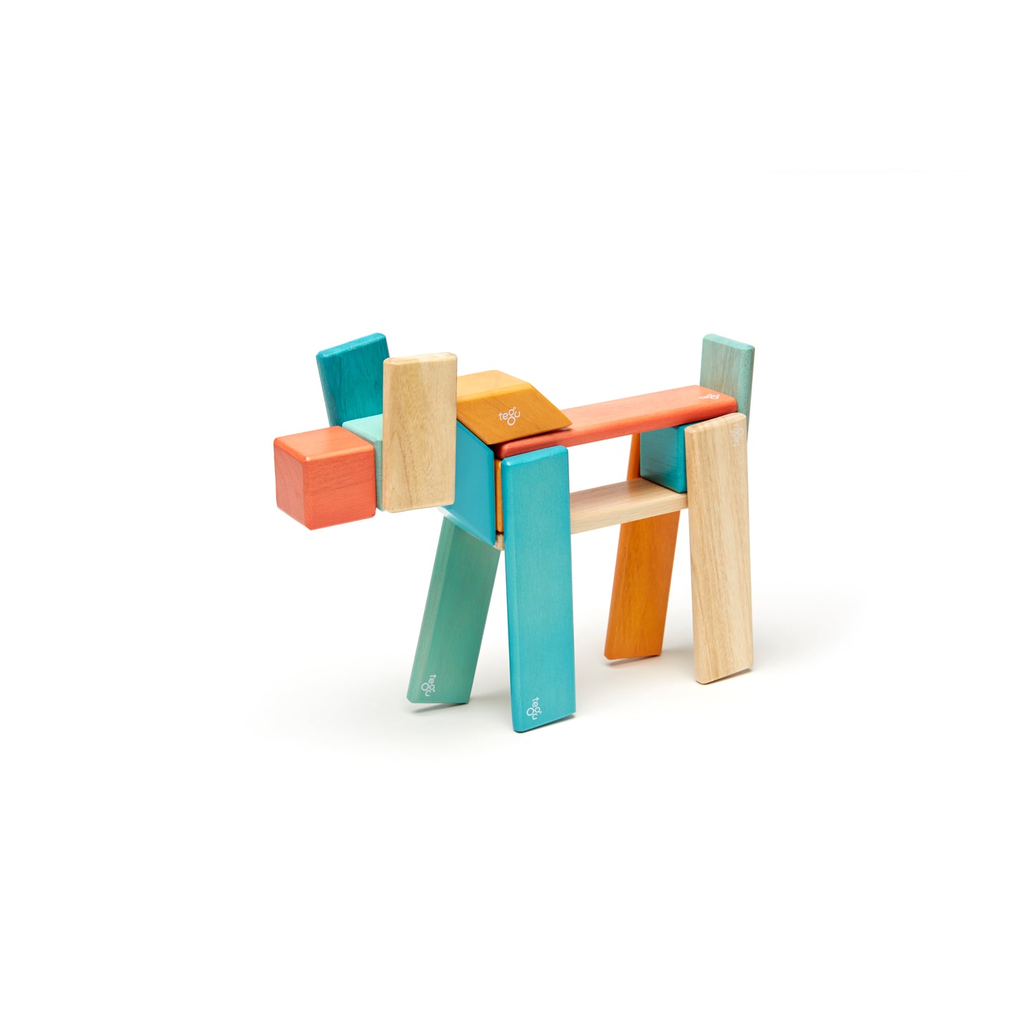 Magnetic Wooden Blocks, 24-Piece Set, Sunset