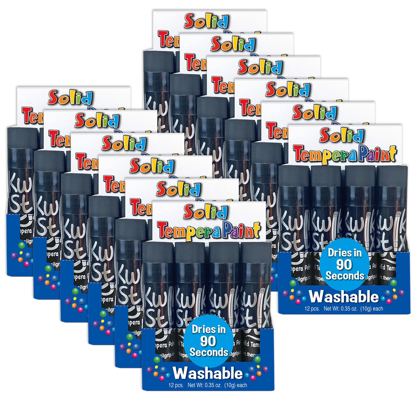 Kwik Stix Single Color Pack, Black, 12 Per Box, 12 Boxes