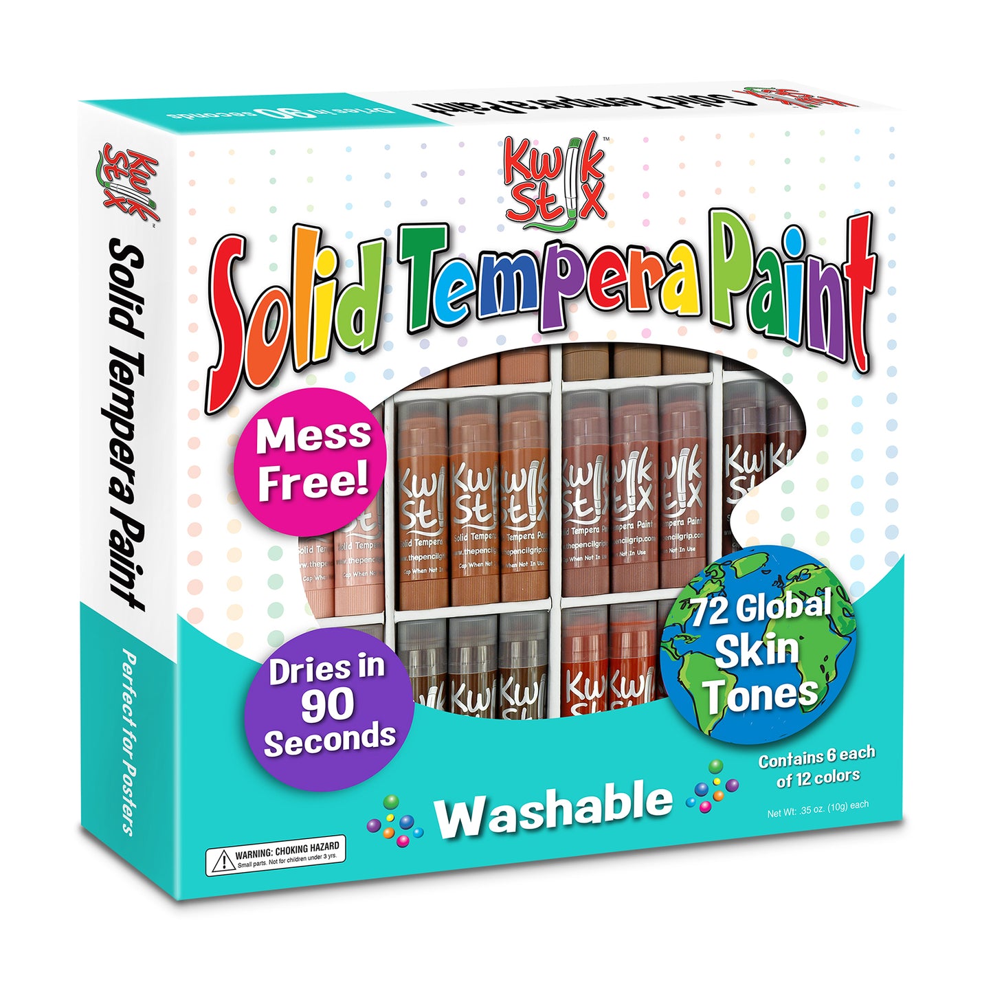 Kwik Stix Global Skin Tones, Class Pack Set of 72 Colors