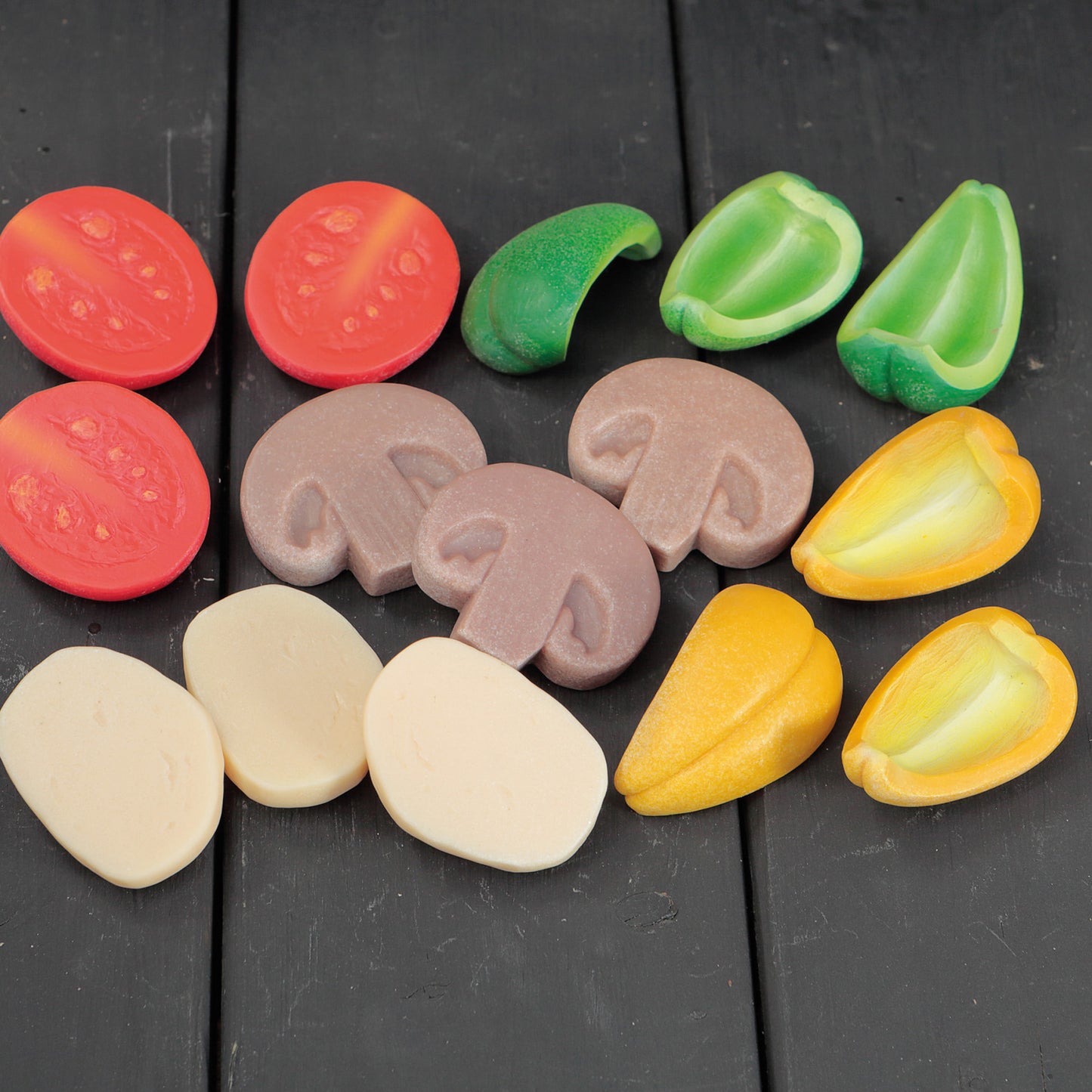 Sensory Play Stones, Pizza Toppings